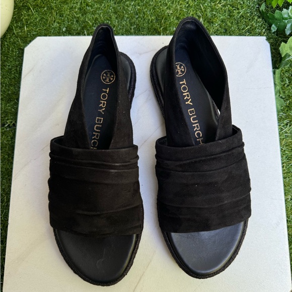 Tory Burch Suede Slingback Espadrille Black size 6 wen NWOB - Picture 13 of 15